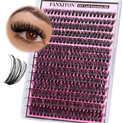 FANXITON front tray showing 280 clusters and mixed lengths for versatile styling
