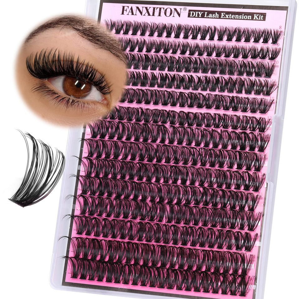 FANXITON front tray showing 280 clusters and mixed lengths for versatile styling