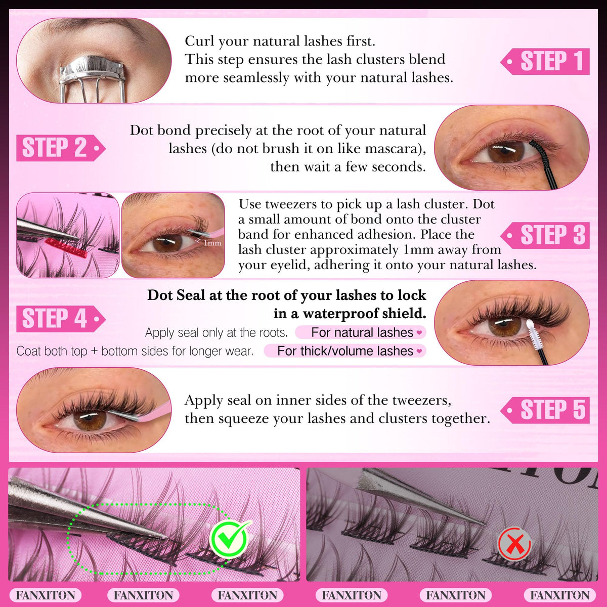 FANXITON before-and-after eye comparison showing subtle lift