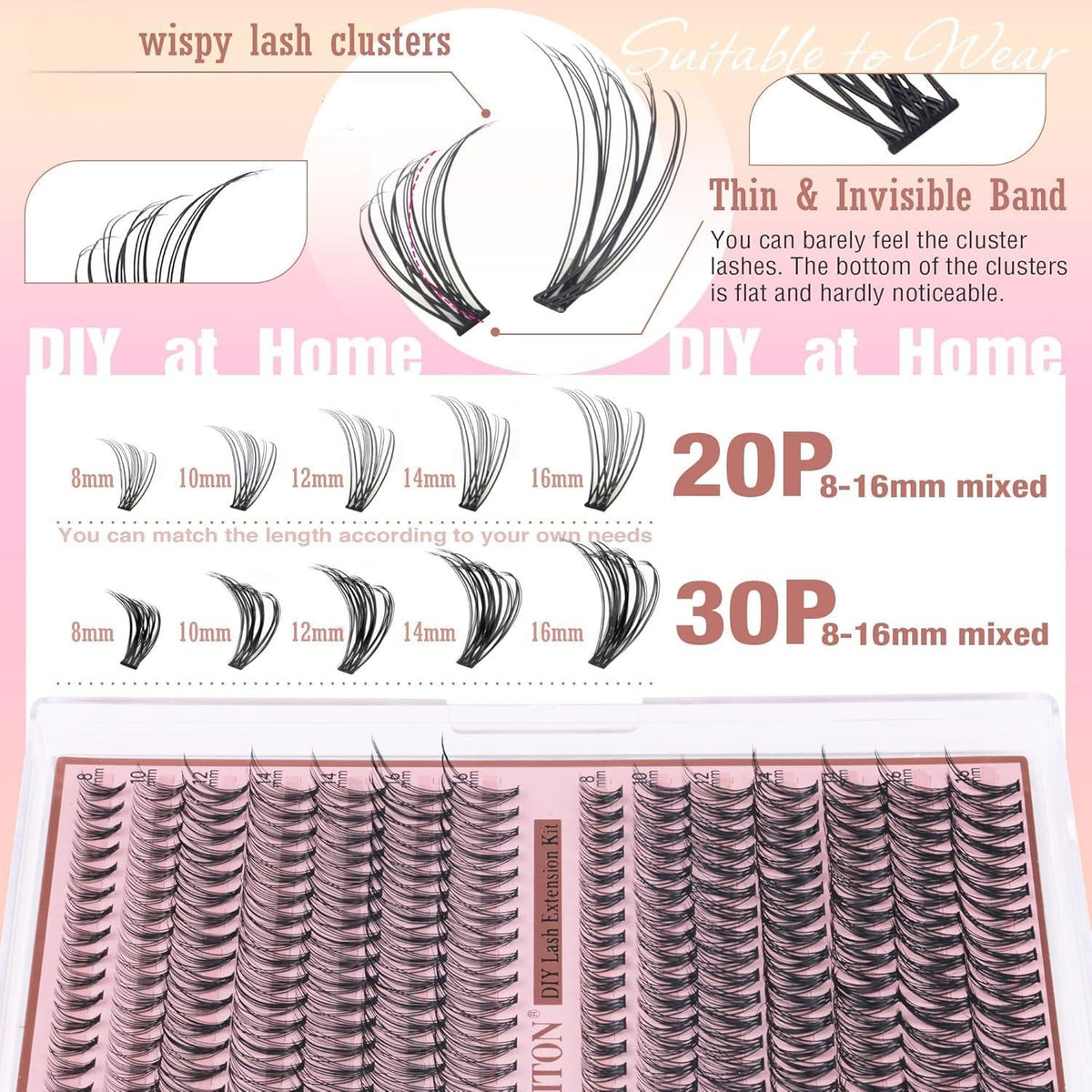 FANXITON arranged 8–16mm clusters to display length options for custom styling