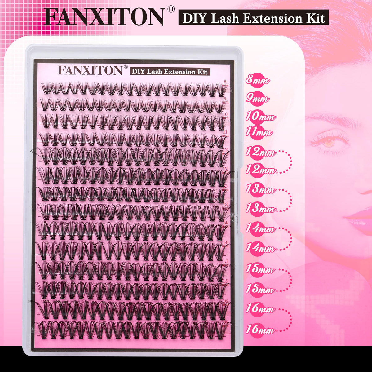 FANXITON on model showing natural enhanced lashes and comfortable look