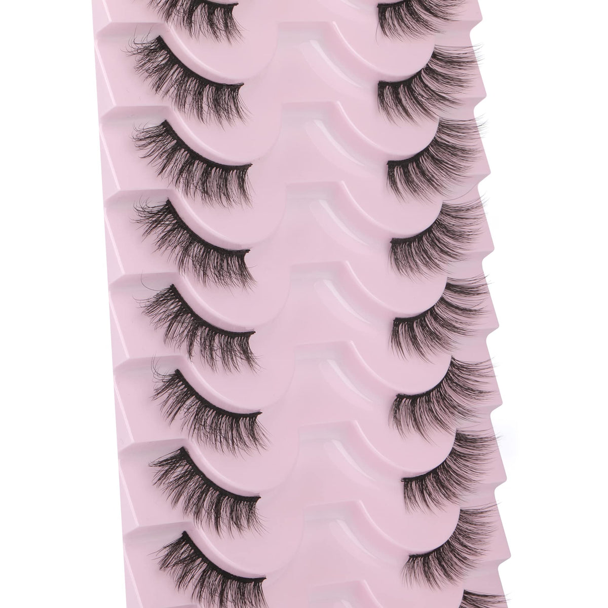FANXITON open set display of ten half-pair lashes arranged for selection