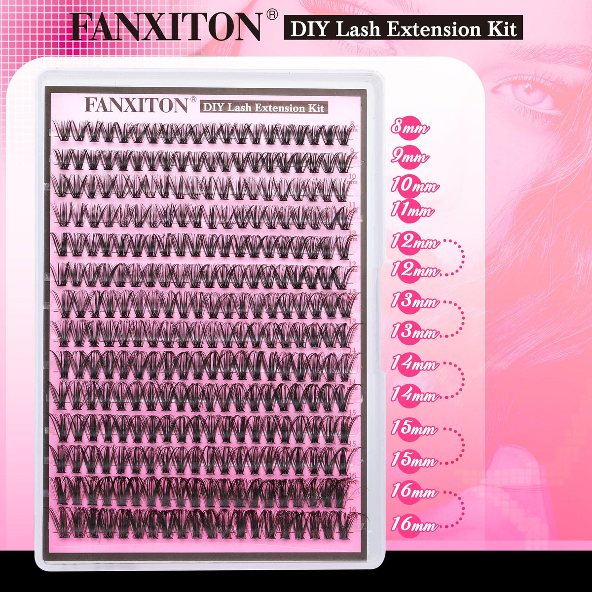 FANXITON kit with lash bond tweezers and sealant for complete application