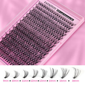 FANXITON model wearing cat-eye clusters illustrating natural, voluminous finish