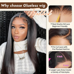 Farblick close-up of 6x4 HD lace blending with skin for realistic parting benefit