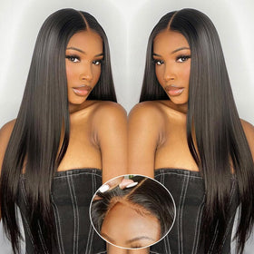 Farblick front view lace front wig showing natural hairline and instant wear benefit
