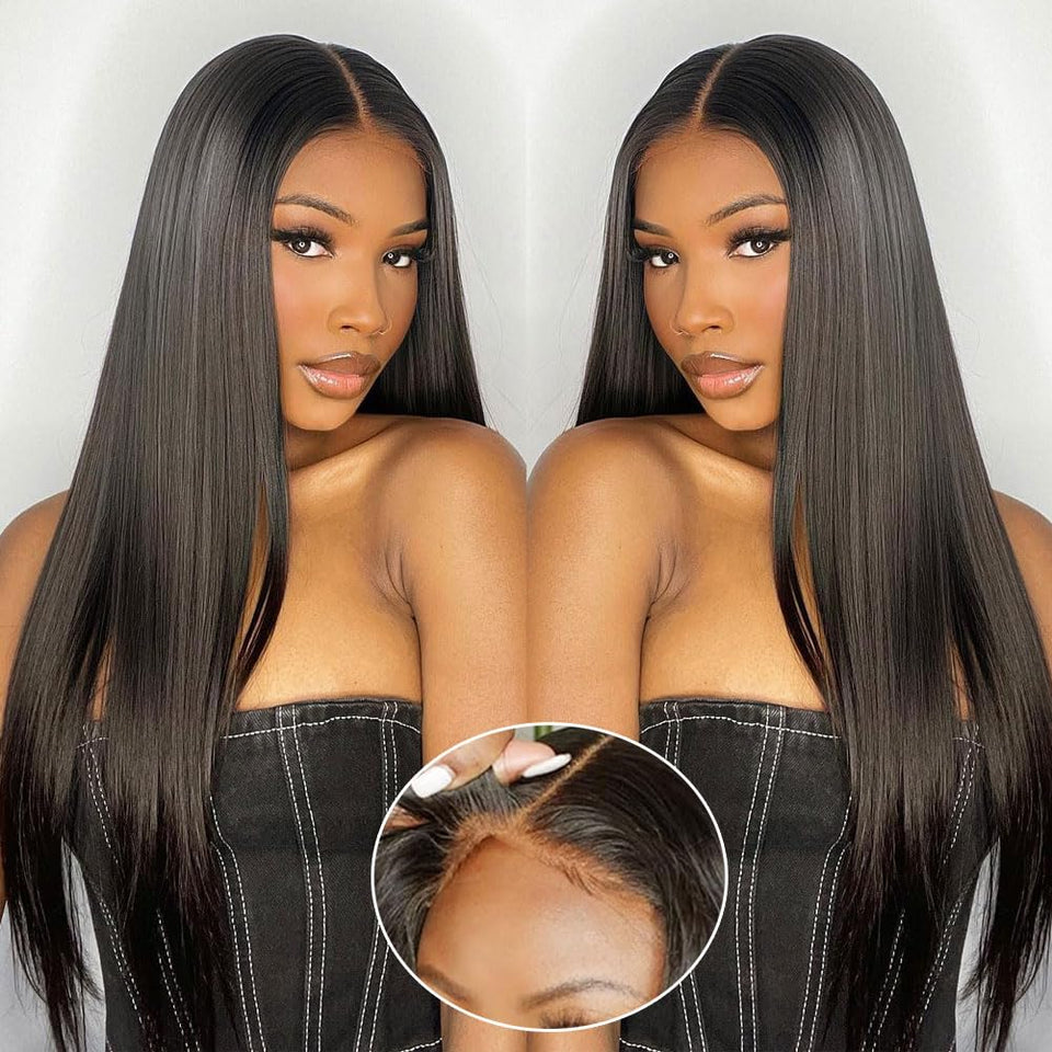 Farblick front view lace front wig showing natural hairline and instant wear benefit