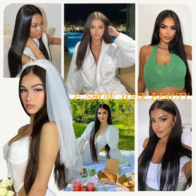 Farblick length and density comparison showing 20 inch 180% fullness benefit