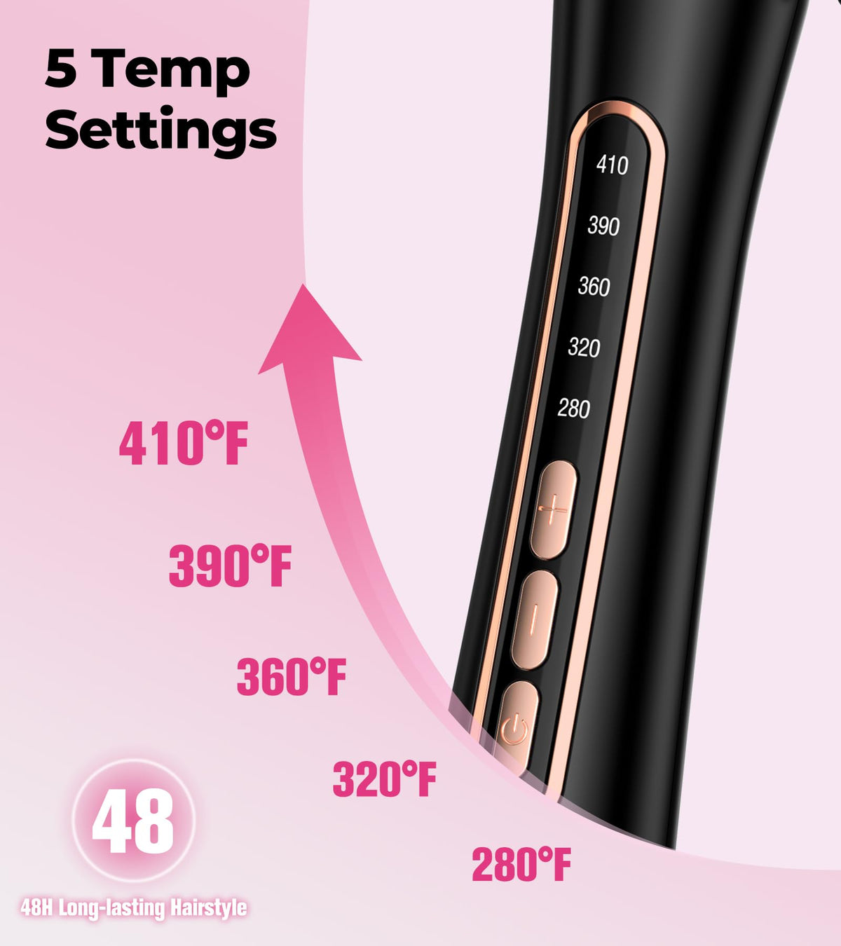 FARERY tourmaline ceramic barrel texture for even heat and frizz reduction