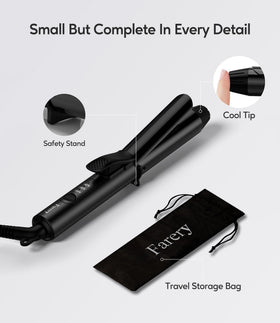FARERY extra-long cool tip and safety stand preventing burns and protecting surfaces
