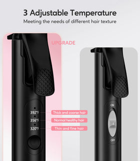 FARERY curling iron wrapping hair to create curls quickly with smooth finish