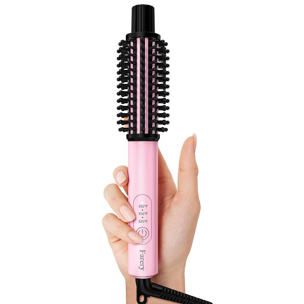 FARERY mini thermal brush front view showing compact design and styling benefits
