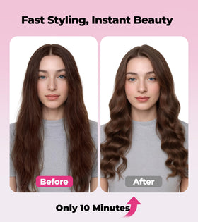 FARERY wand in hand styling long hair delivering controlled, glossy waves