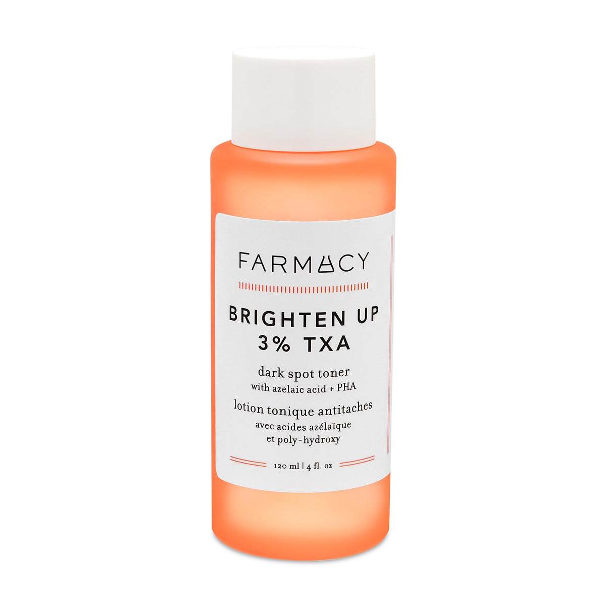 Farmacy front bottle showing TXA toner for brighter skin and easy application