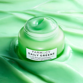 Farmacy Daily Greens gel texture close-up highlighting lightweight hydration