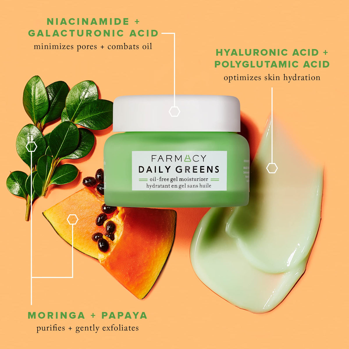 Farmacy Daily Greens 50ml next to common object showing compact travel-friendly size