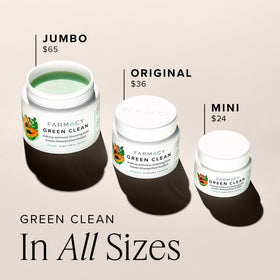 Farmacy balm wiped onto a damp washcloth for simple cleanup benefit
