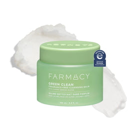 Farmacy jar front view showing label and travel-friendly 100ml size, promotes gentle removal