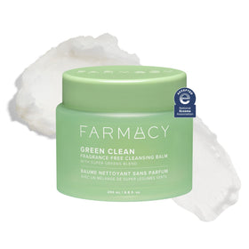 Farmacy jar front view showing product label and benefits