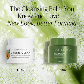 Farmacy open balm texture melting into oil for easy makeup removal