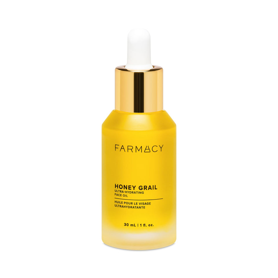 Farmacy Honey Grail front bottle showing elegant packaging and travel size benefit