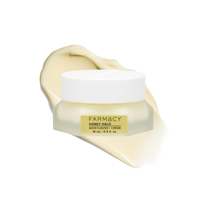 Farmacy Honey Halo front packaging showing jar and brand for clear identification