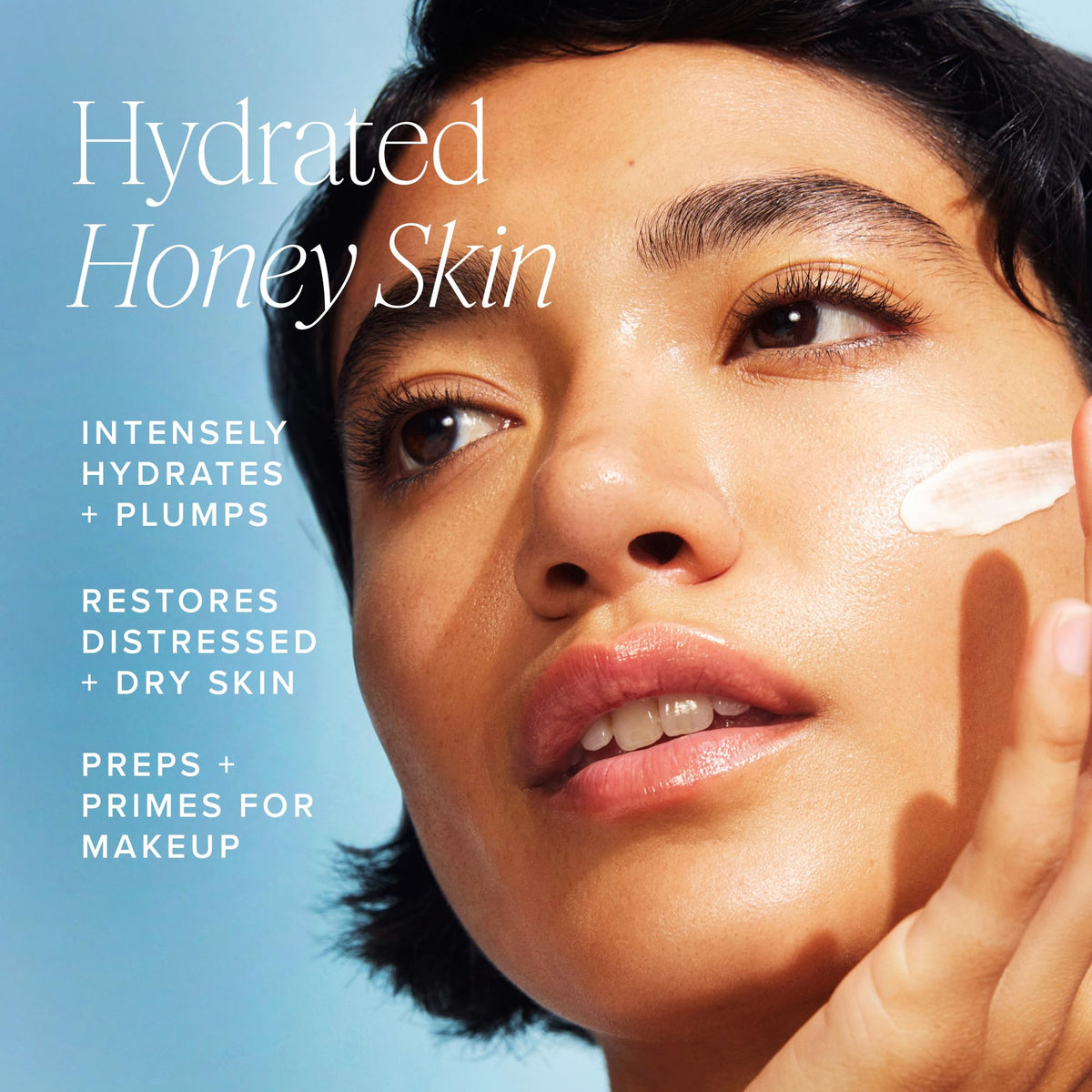 Farmacy Honey Halo jar open revealing smooth cream texture for quick absorption benefit