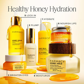 Farmacy Honey Milk with aloe and chamomile botanicals showing calming benefit