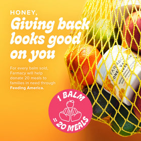 Farmacy Honey Vanilla balm scooped in hand demonstrating creamy consistency and gentle spread