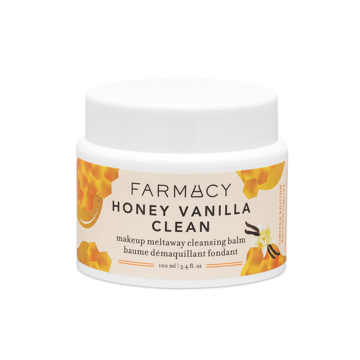 Farmacy Honey Vanilla front jar showing label and packaging for clear identification and shelf appeal