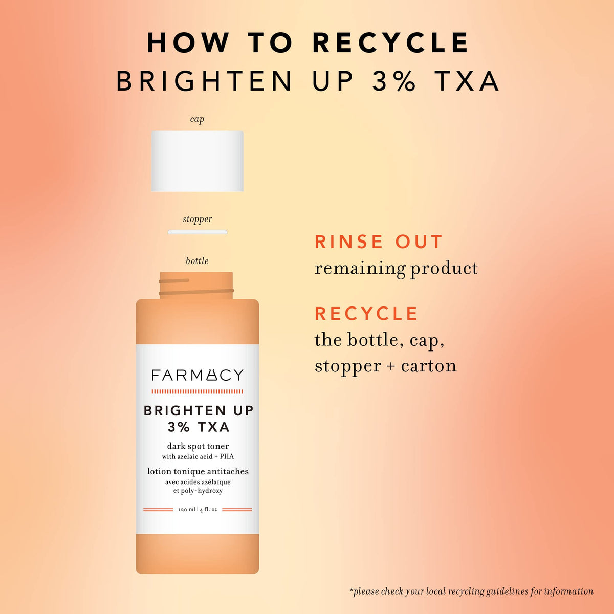 Farmacy swatch before and after showing reduced appearance of dark spots
