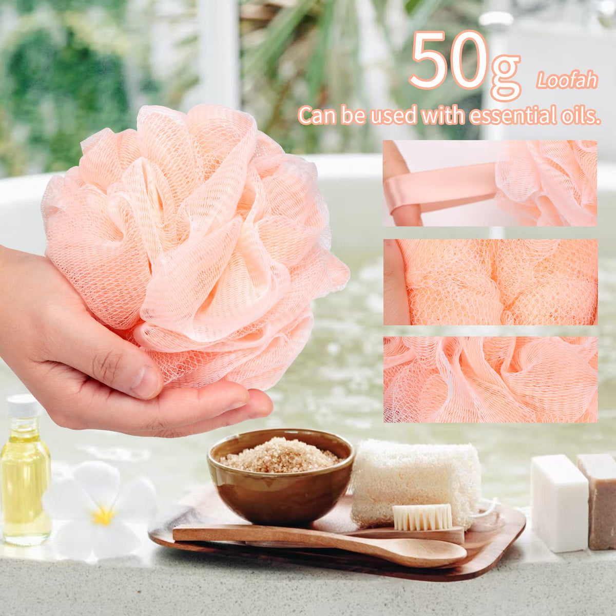 FARMOGA hanging ribbon detail for easy drying and convenient storage benefit