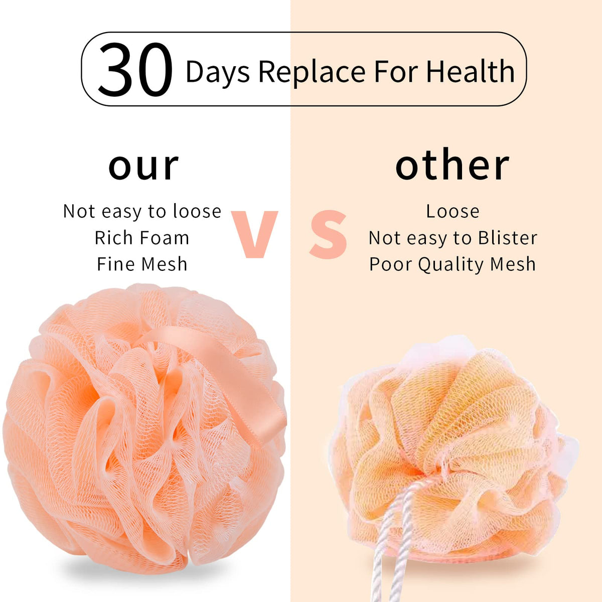 FARMOGA pouf producing rich lather with soap demonstrating efficient product use