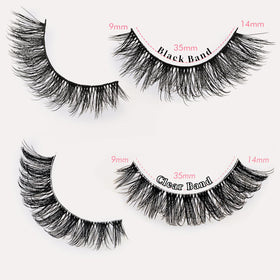 FARRED clear band lash close-up highlighting invisible blend and natural finish
