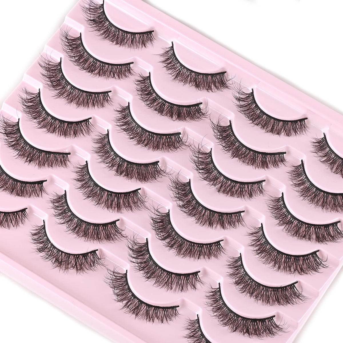 FARRED lashes next to ruler showing 8–14mm graduated lengths