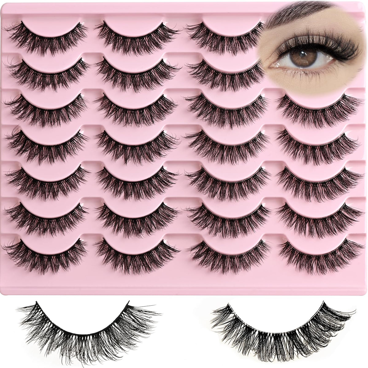 FARRED front packaging showing 14-pair lash set and dual-band variety for versatile looks