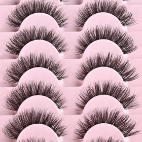 FARRED lashes in evening makeup setting, enhances outer-corner definition