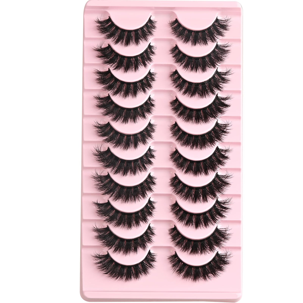 FARRED lashes displayed with case and brush for easy reuse