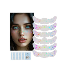 FASBET front packaging showing 18 holographic freckle stickers and wipes for easy styling