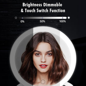 FASCINATE touch controls and three color modes display offering adjustable lighting for true-color makeup benefit