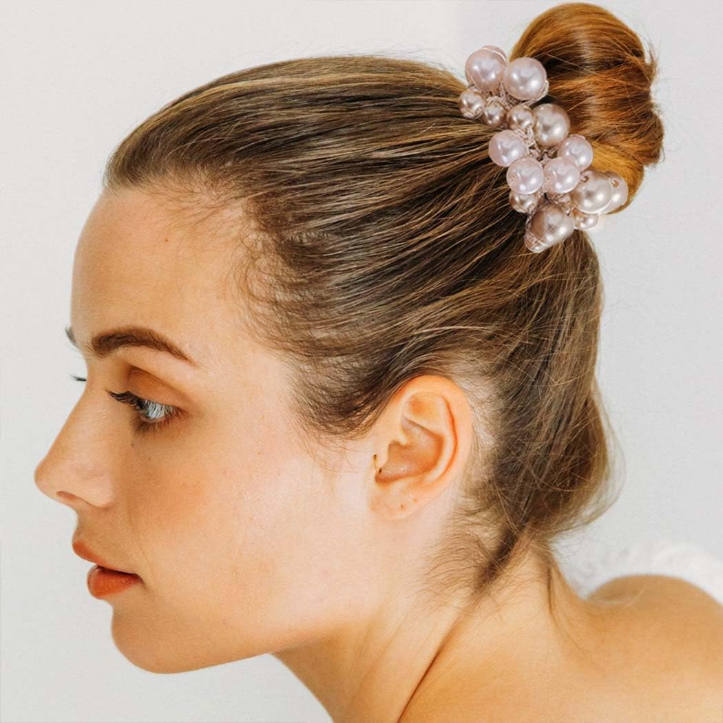 Fashey scrunchies styled with a dress at event, adds refined finishing touch benefit