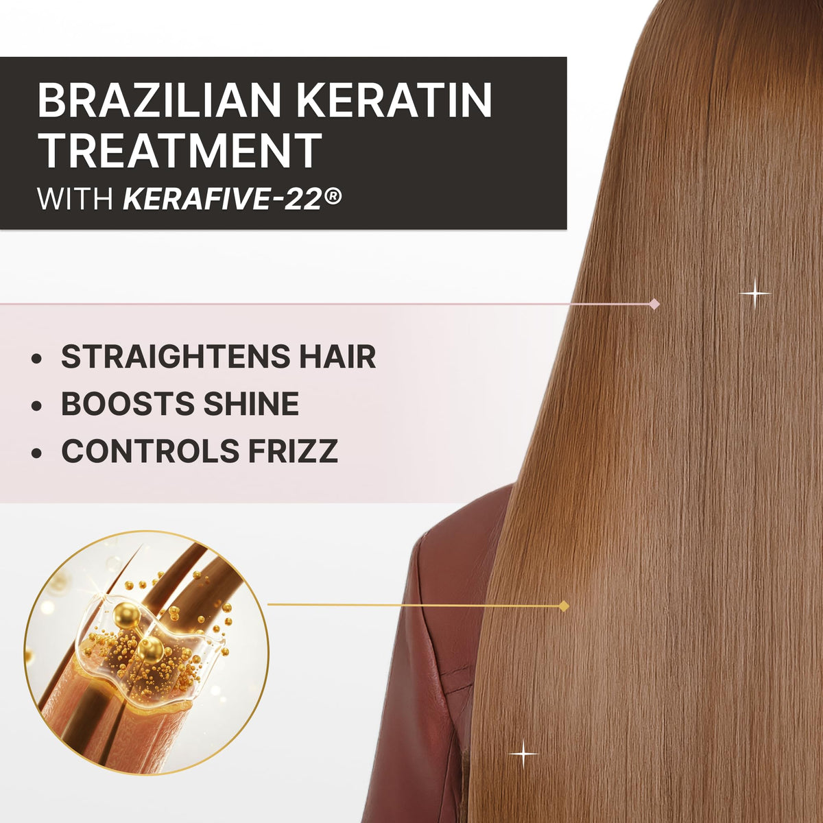 Fashion Gold application brush in hand demonstrating easy at-home use benefit