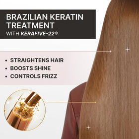 Fashion Gold application brush in hand demonstrating easy at-home use benefit