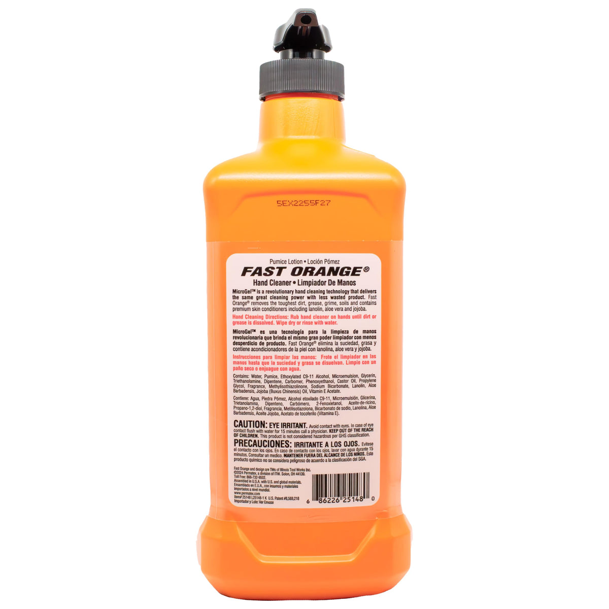 Fast Orange pumice texture close-up revealing gritty scrub particles