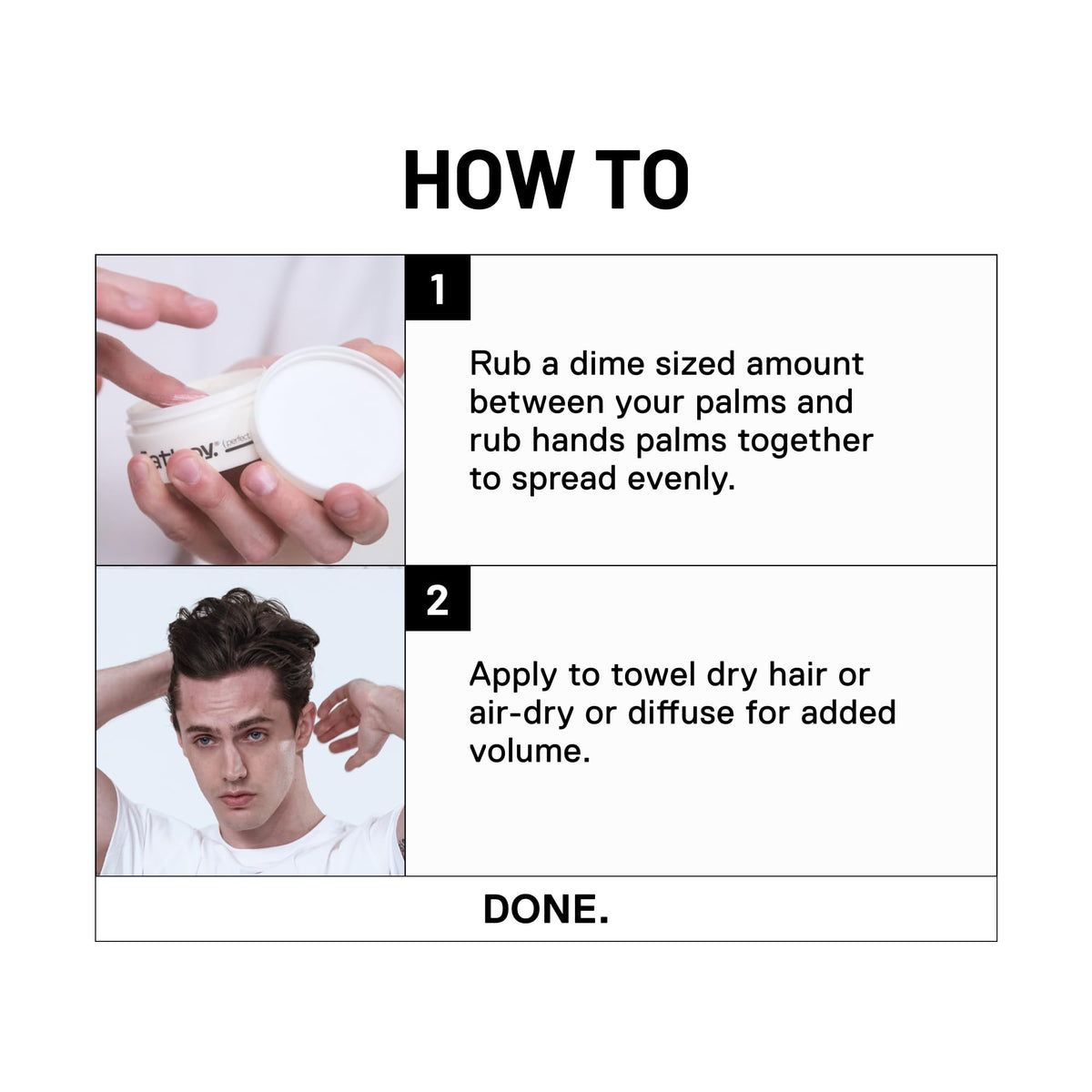 Fatboy Hair jar in hand for size scale and travel-friendly convenience