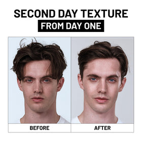 Fatboy Hair styled hair close-up showing textured matte volume benefit