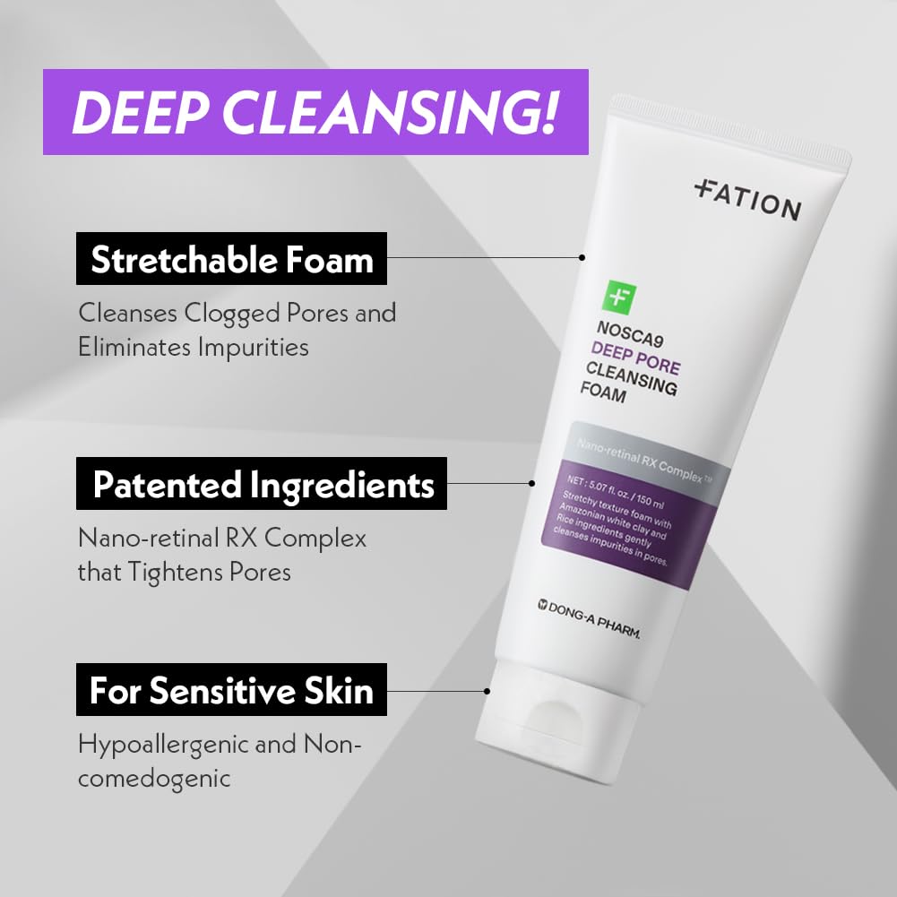 Fation Nosca9 elastic foam texture demonstrating deep-cleansing action
