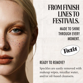 Fazit glitter patches on collarbone, long-lasting festival sparkle