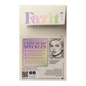 Fazit close-up of speckle texture highlighting glitter detail