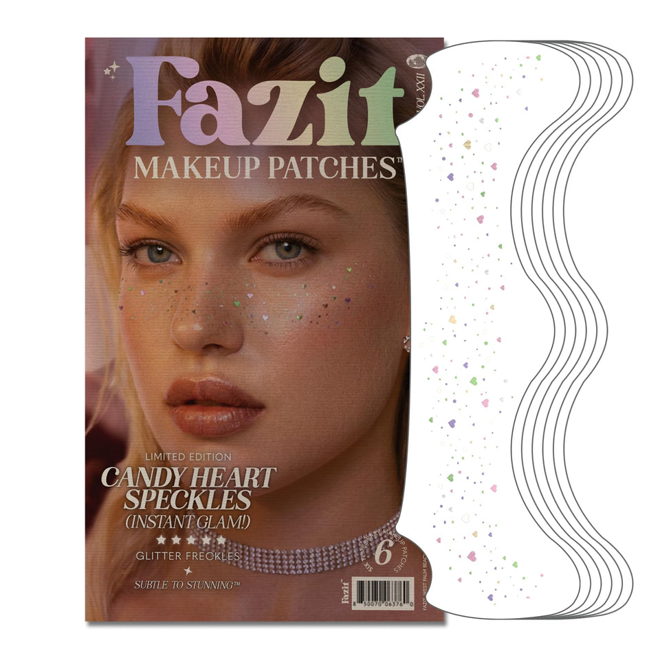Fazit front packaging showing candy heart speckles and glow benefits